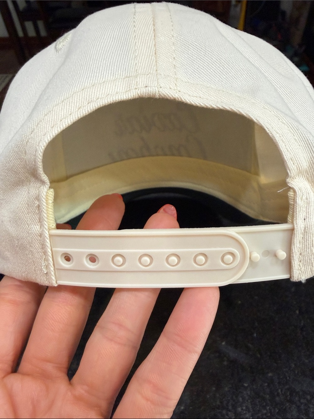 Caviar Cowboy Two-Tone Trucker Hat in White and Dark Green - Picture 3 of 4